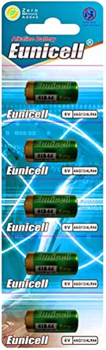 Set van 5 4LR44 6V Kwikvrije Alkalinebatterijen - PX28, 4G13, 476A, L1325