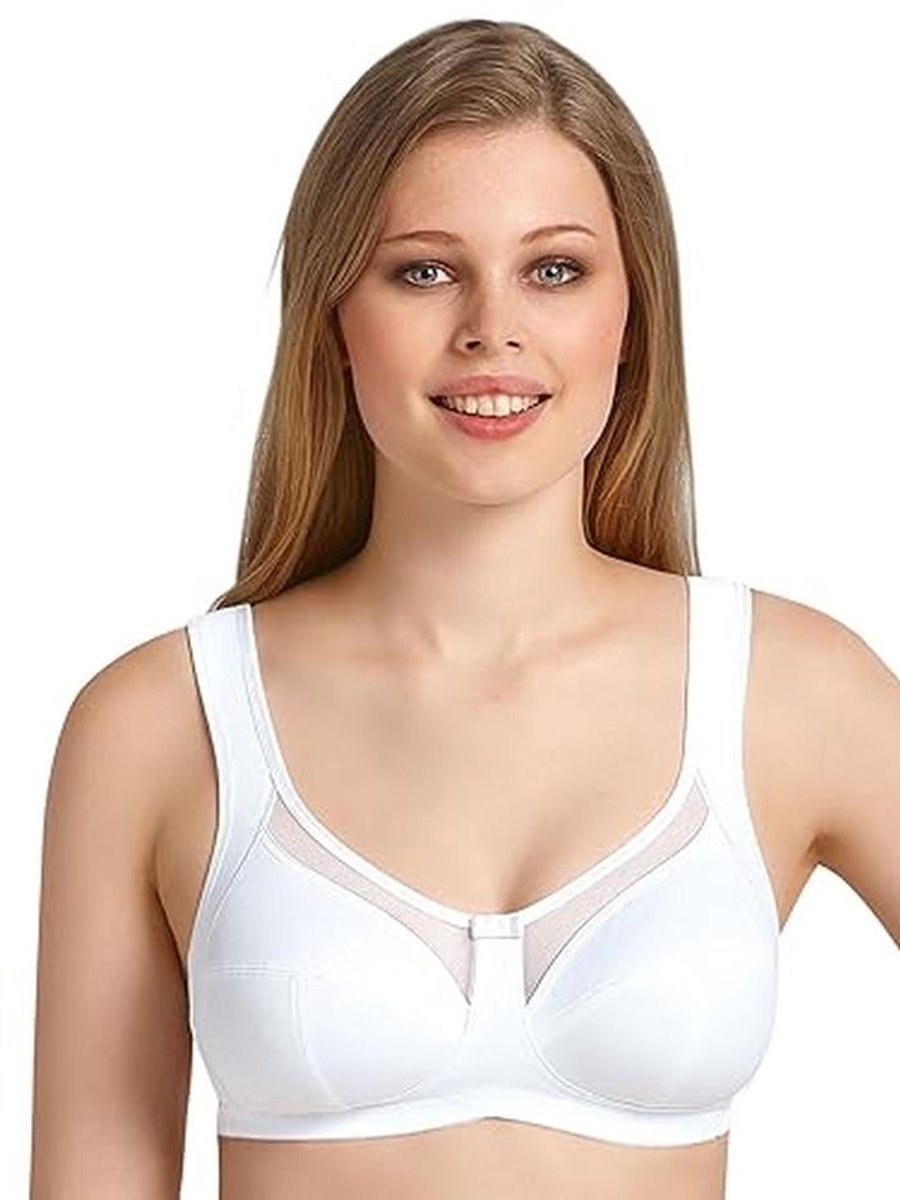 Comfortabele Soft BH zonder Beugel - Wit - Maat 80D