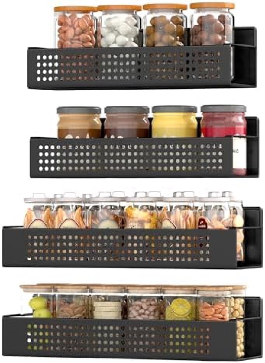 PromoHome Magnetische Opbergplanken Set - 4 Stuks - Ruimtebesparende Keukenorganizer
