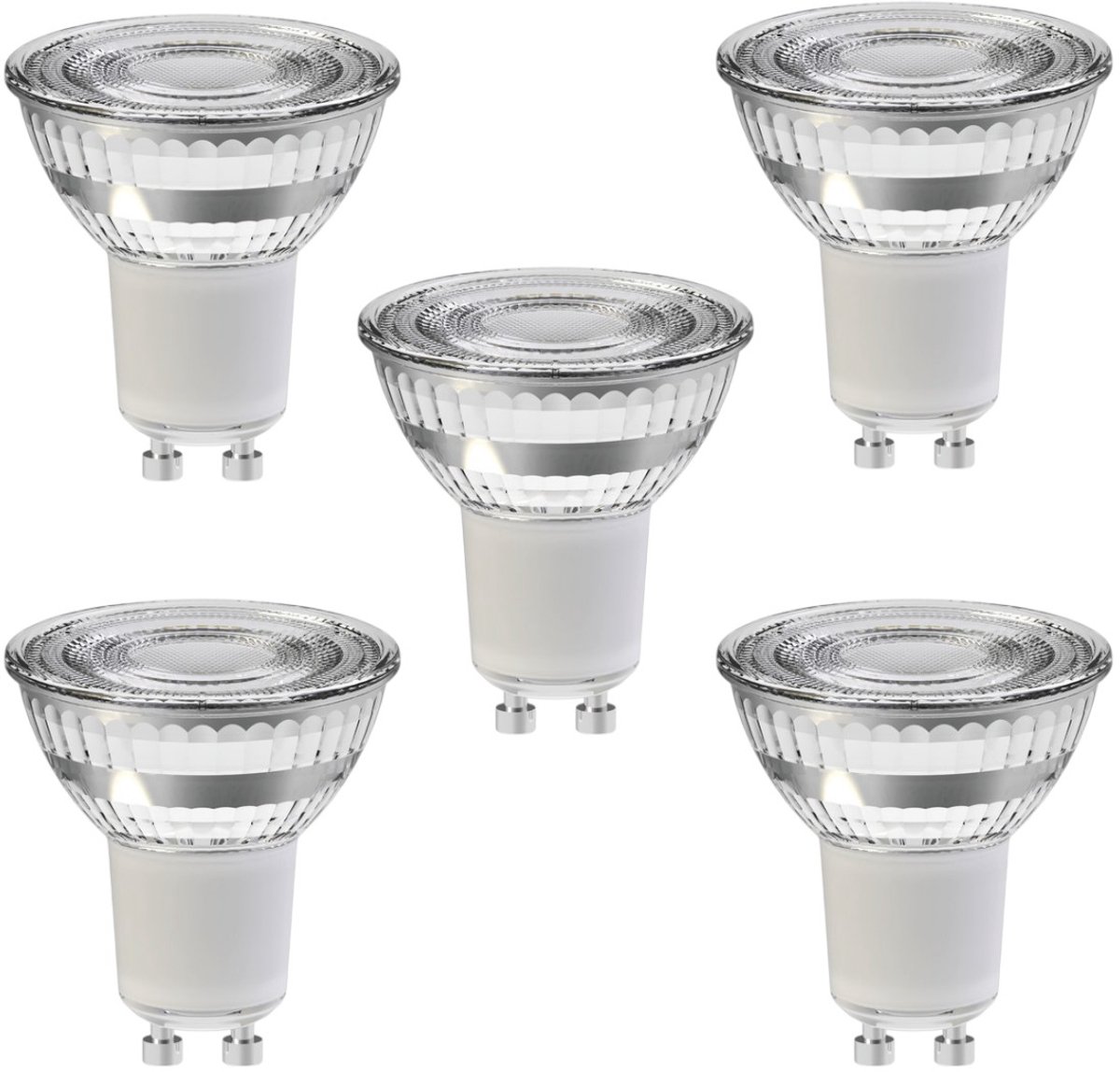 5 PACK - GU10 3,6w, 345 Lumen, 2700K-1800K (Warm Tone)