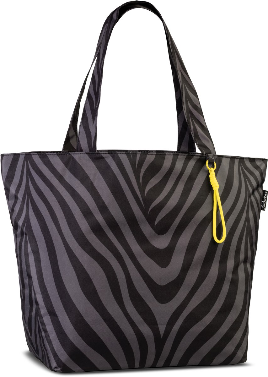 Fabrizio Strandtas Zebra Zwart-Grijs