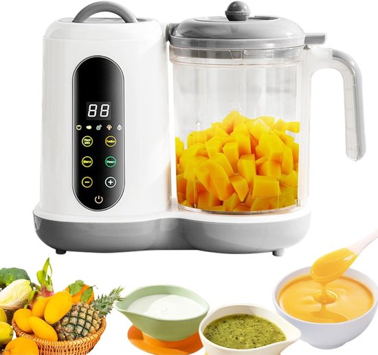 Babyvoeding Bereider Innovatief & Multifunctioneel – Baby Foodprocessor Baby Food Maker Blender Efficiënt & Automatisch – Kookt, Stoomt En Pureert In Eén Stap | Zelfreinigende Functie Voor Snel & Eenvoudig Gebruik