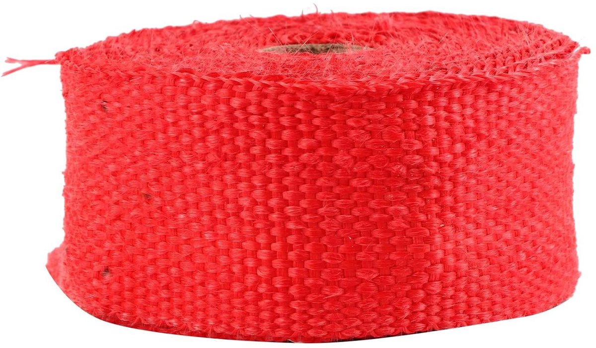Dailygoods- Isolatietape Hittebestendig - Uitlaatwarmteverpakking - Glasvezel - Hittebehoud - 5000 x 50 mm - Superieure bescherming - Uitlaatverpakking