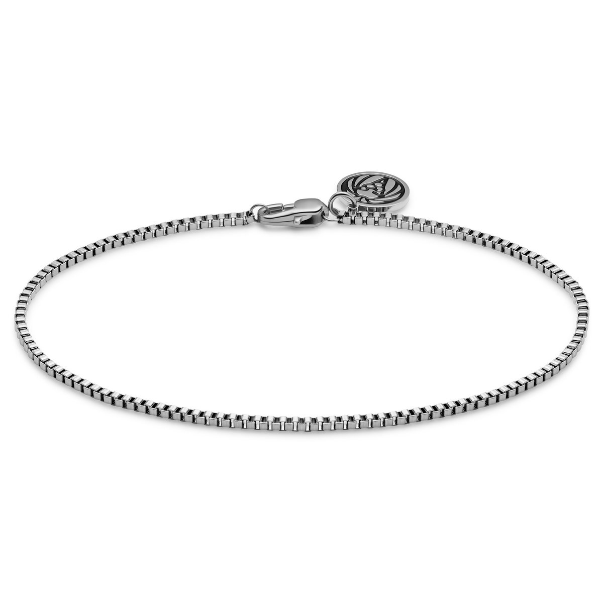Essentials | 1 mm Zilverkleurige Armband met Vierkante Venetiaanse Schakels
