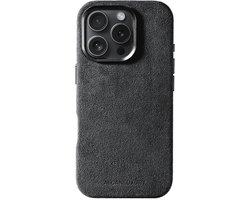 Alcanluxury Alcantara telefoonhoesje geschikt voor Apple iPhone 16 Pro Max - Space Grey