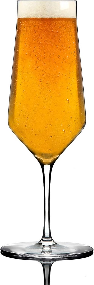 Set van 6 Handgemaakte Kristallen Bierglazen - 350ml Mondgeblazen Stukken