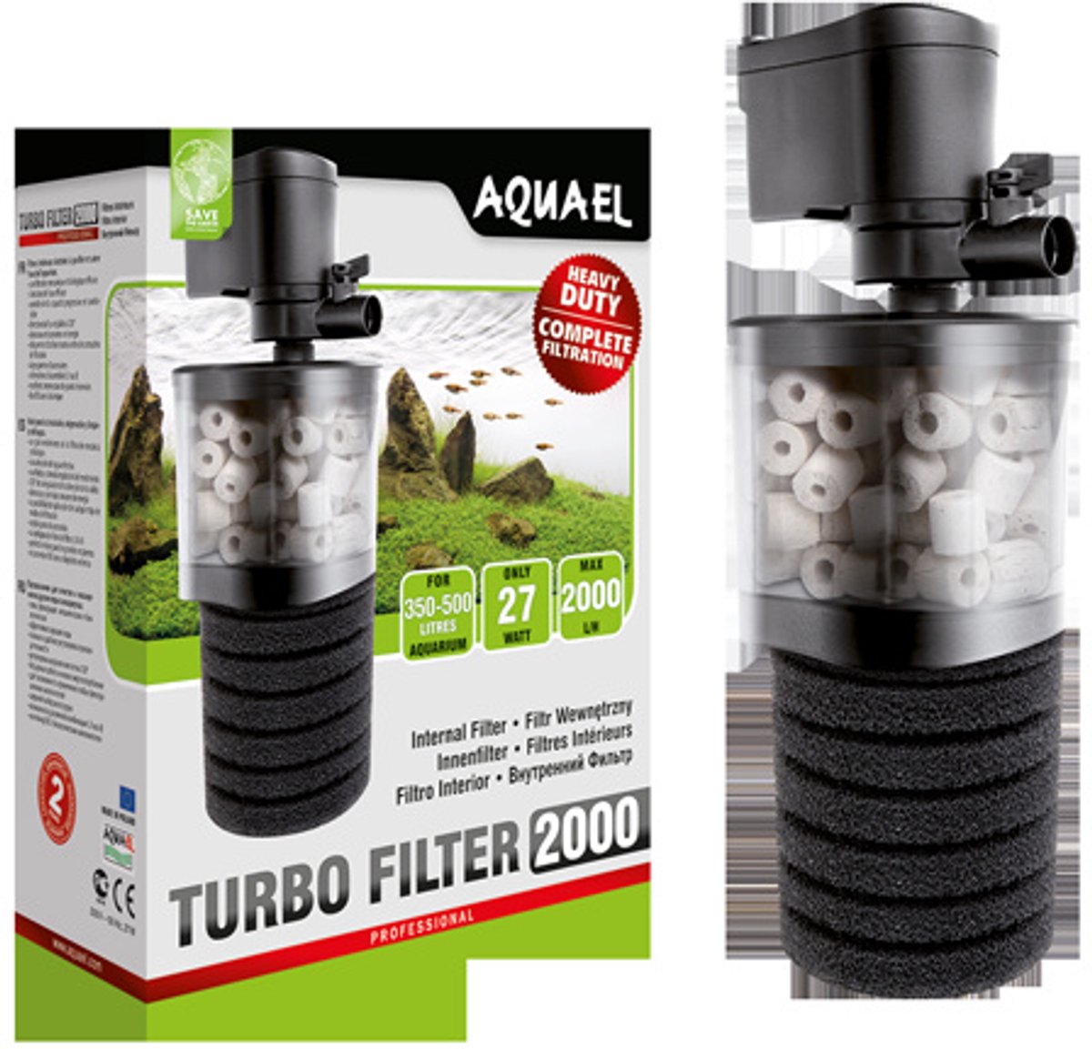 Aquael turbo filter - Aquarium binnen filter thumbnail 6