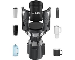 Auto bekerhouder expander - bekerhouder extender adapter met uitbreidbare arm en verstelbare basis - Geschikt voor Yeti Ramblers 14-64oz - Hydro Flasks 18-64oz de meeste koffiemokken flessen - bekers