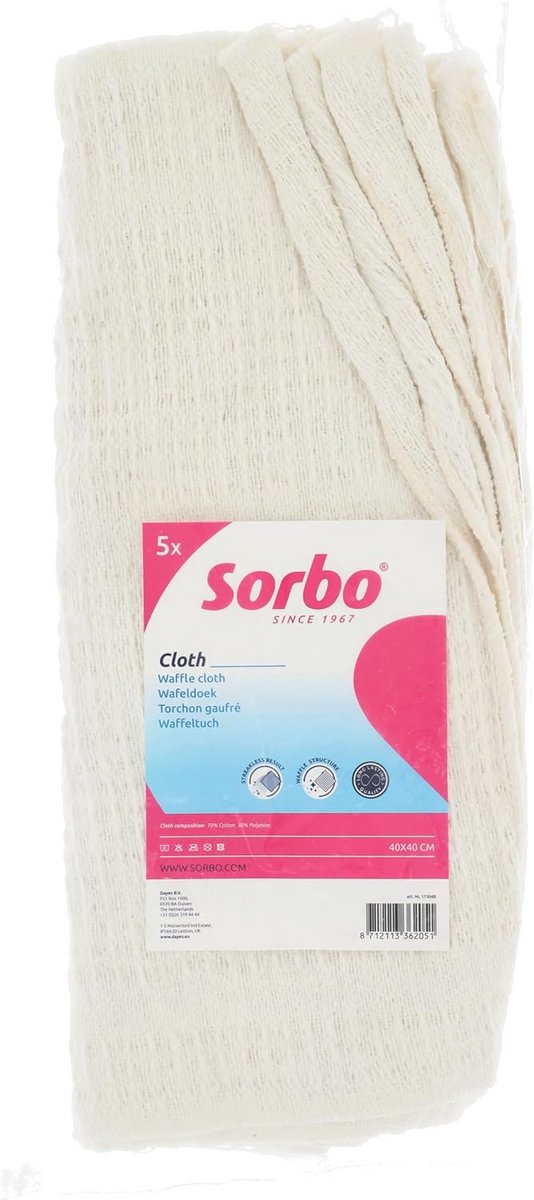 Set van 5 Pluisvrije en Zeer Absorberende Katoenen Keukendoeken 40x40 cm