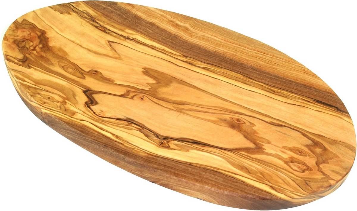 Ovale Houten Snijplank van Olijfhout - 30x16 cm - Serveerplank