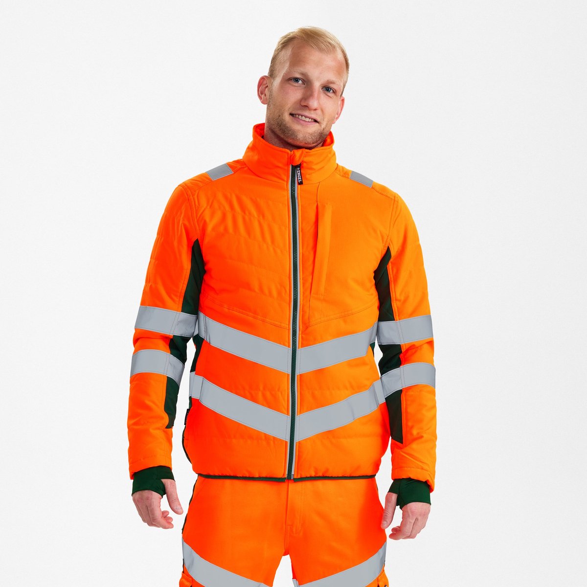 Engel Safety gewatteerde jack 1159-158 - Hi-vis Orange / Green - 6XL