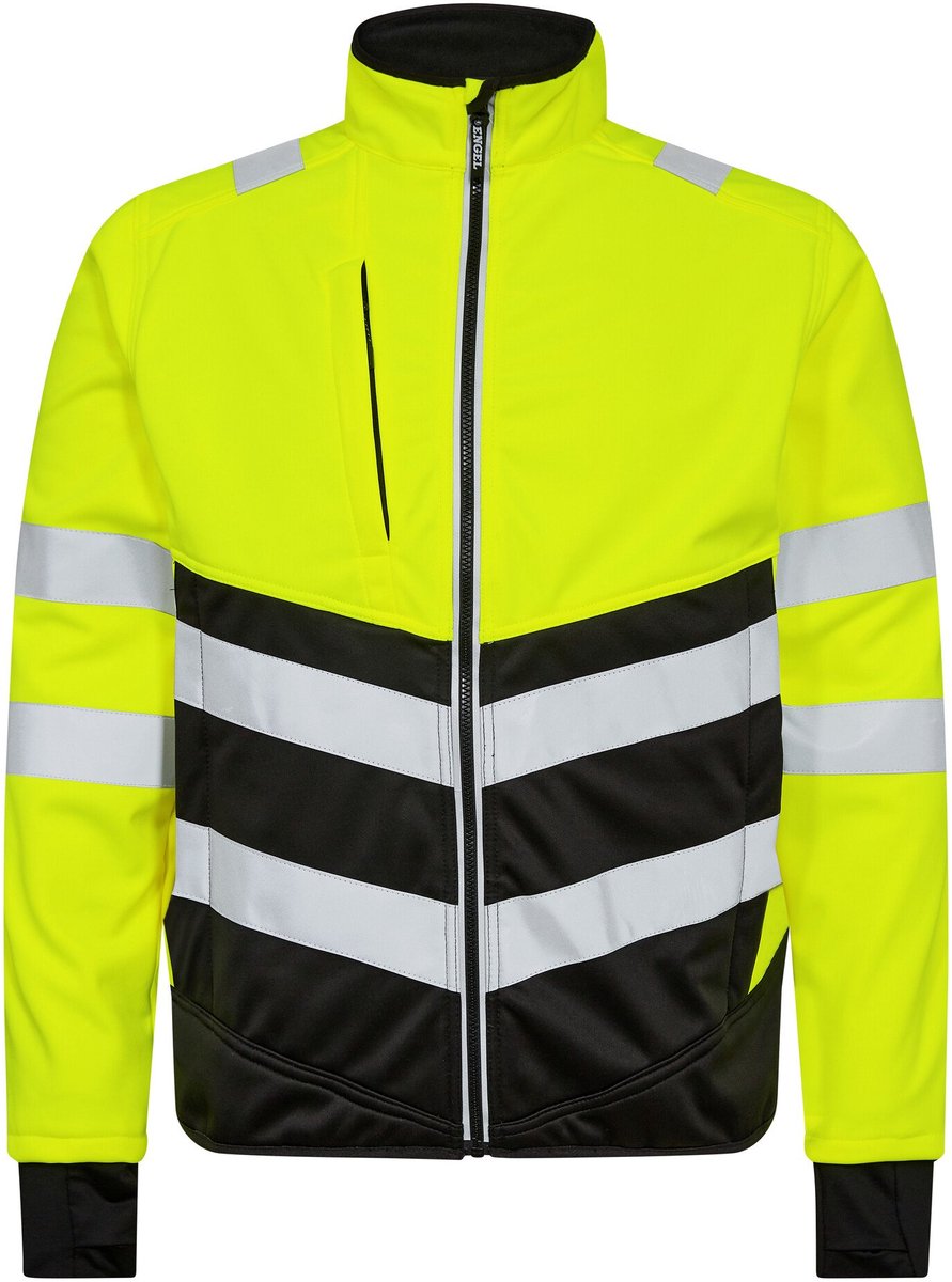 Engel Safety softshell jack 1150-237 - Hi-vis Yellow / Black - 2XL