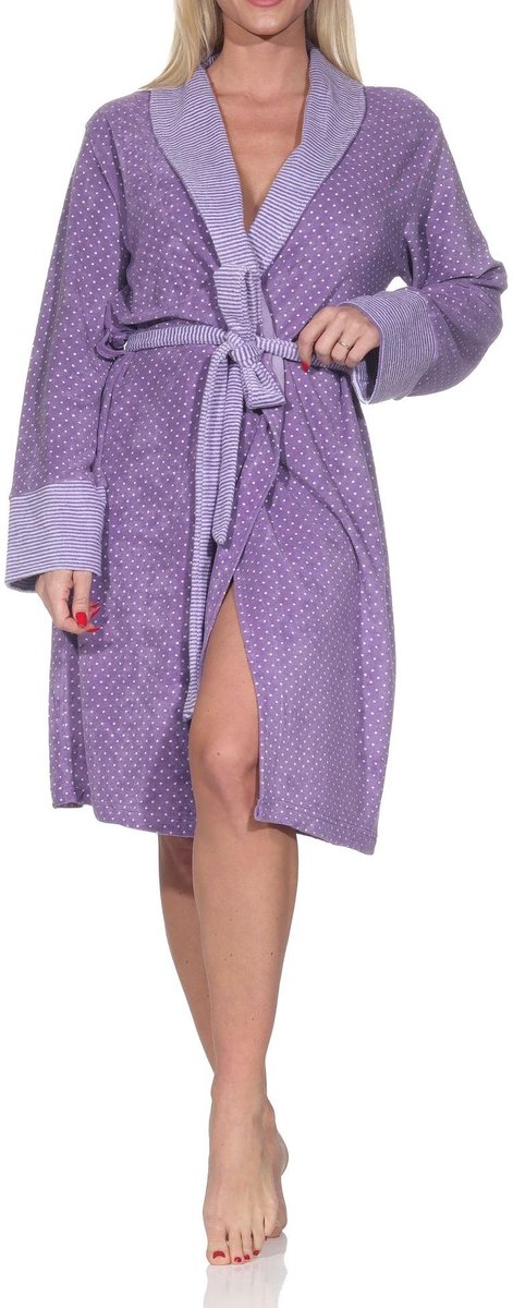 Normann badstof badjas voor dames in een geraffineerde look - ook in grote maten