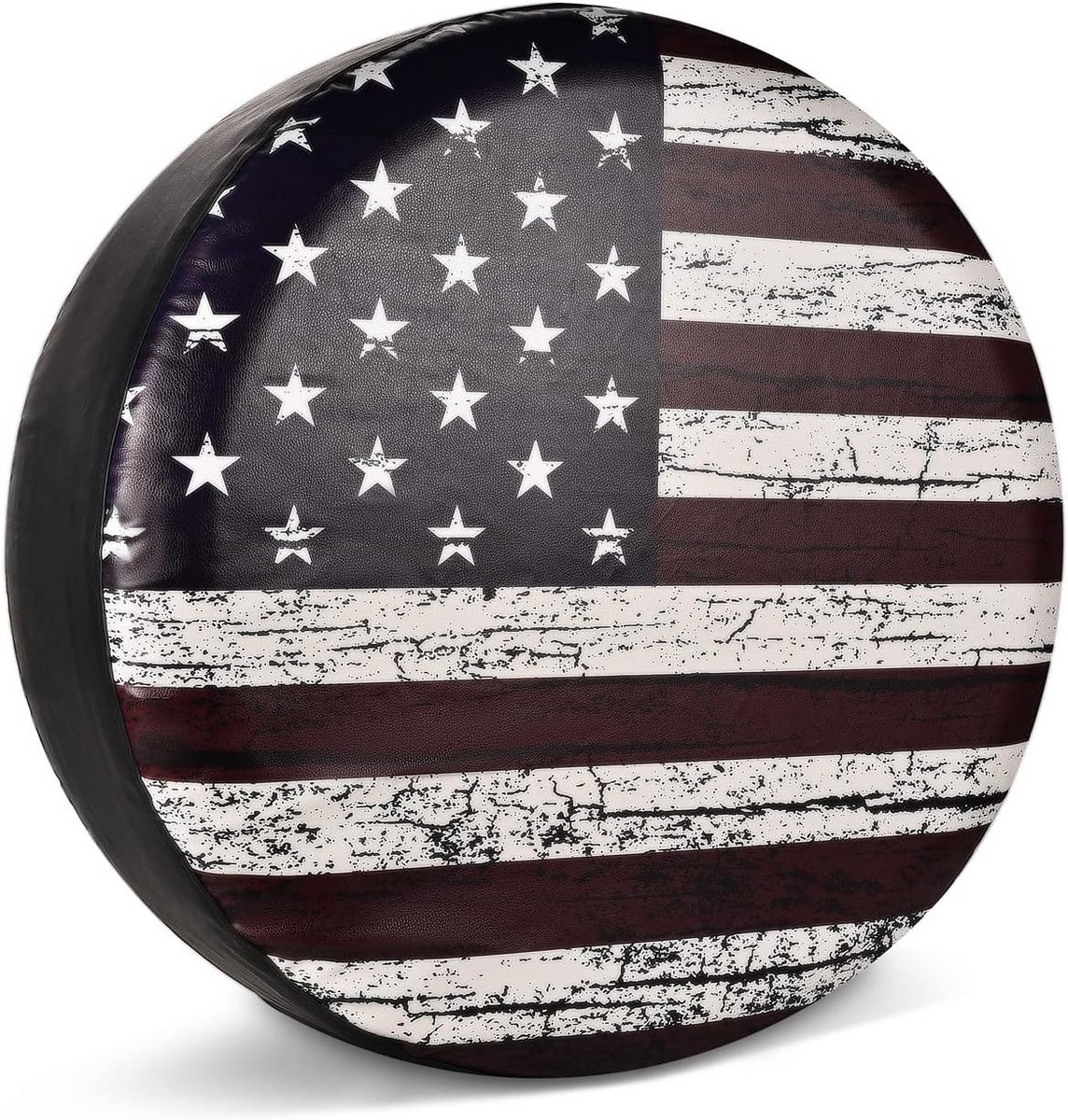 Reservewielhoes met Amerikaanse Vlag - Waterdicht en Stofdicht - Universele Pasvorm voor Jeep, SUV, Camper (17 inch)