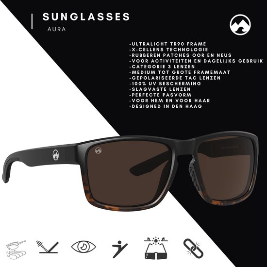 MowMow Aura Zonnebril - Gepolariseerd - Heren - Tortoise frame van MowMow — afbeelding 2