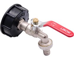 IBC Adapter 1000 Liter Tank - Messing Tuin Tap 1/2" - Slangmontage Vervanging - Water Container Onderdelen Tweedehands - Nieuwste Model!