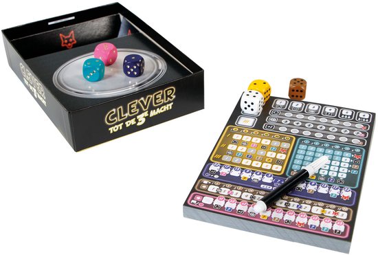 999 Games - Clever tot de 3e macht - Dobbelspel - Derde deel van de razend populaire dobbelsensatie Clever - Gezelschapsspel - Familiespel - Strategiespel - Klein cadeautje