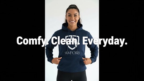 AMPORA - Hoodie Dames & Heren - Roze - 100% Katoen & Soft Fleece - Sporttrui
