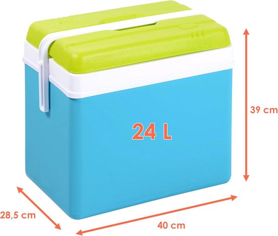 Grote Koelbox 24 Liter Turquoise - Thermobox met Handvat voor Camping, Picknick & Strand — afbeelding 4