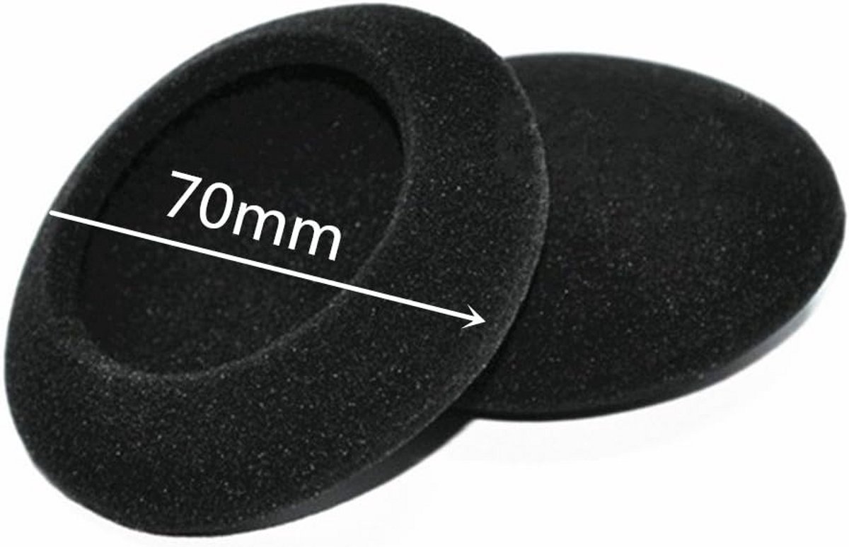 5 Paar Universele Oorkussens Vervangend Schuim Voor Hoofdtelefoon (70mm)