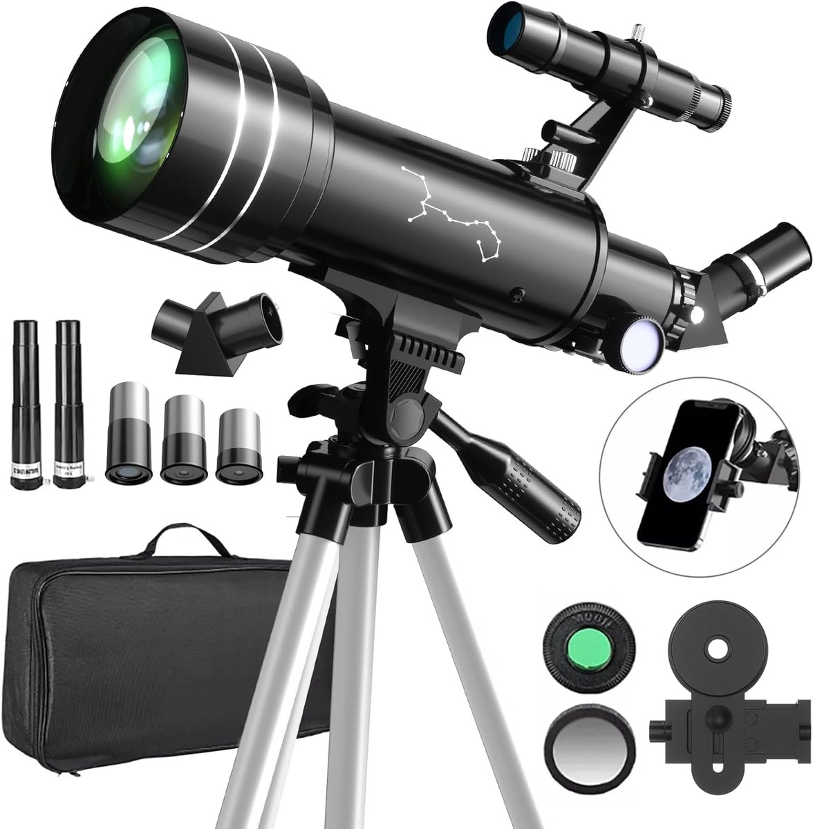 Krachtige Telescoop voor Beginners en Gevorderden - 70mm Objectief voor Sterrenkijken