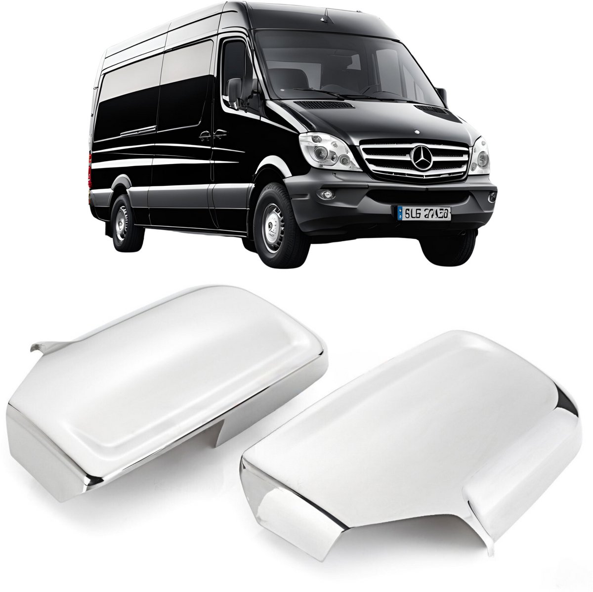 Spiegelkappen van ABS-chroom voor Mercedes Sprinter W906 06-18