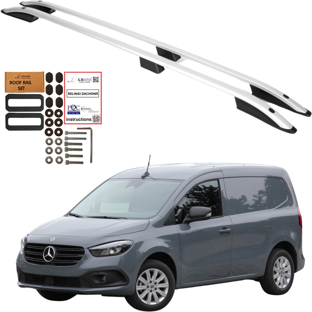 Dakrails MERCEDES-BENZ CITAN W420 L1 SHORT 2021 - Duurzaam aluminium