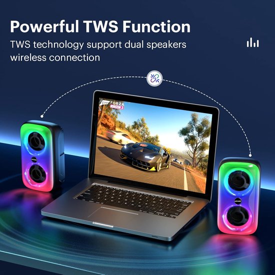 Draagbare Bluetooth Speaker met LED Licht en TWS Stereo Functie — afbeelding 5