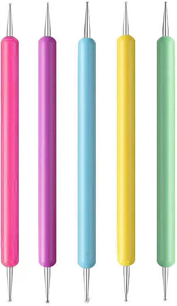 5-delige Nail Art Dotting Tool Set - Stippen en Marmeren voor Manicure