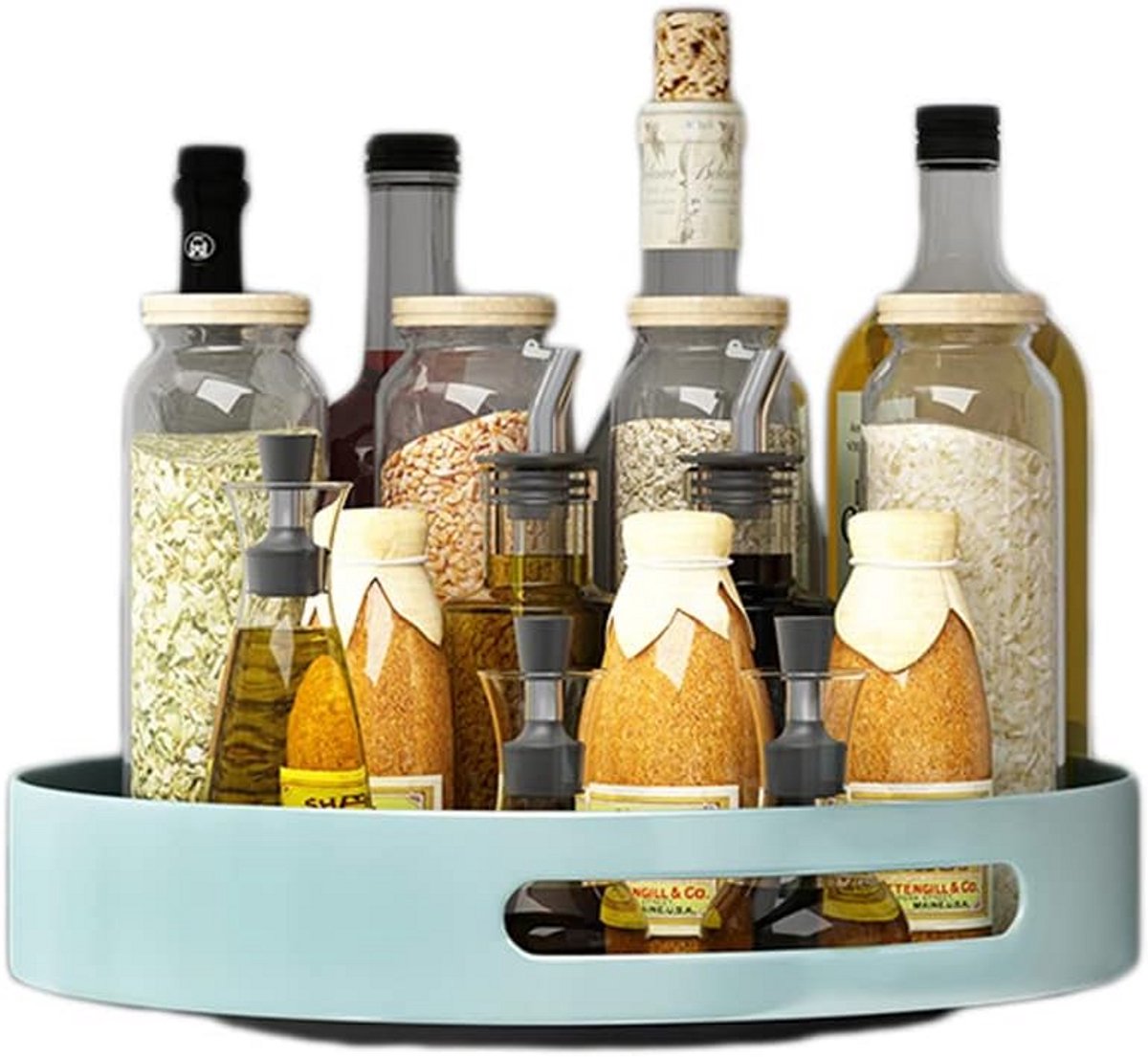 Draaibare Kruidenrek en Opbergdraaier voor Keukenkast - 25 cm Antislip Tafel Organizer