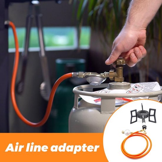 Gasslang met Drukregelaar voor Gasgrill en Barbecue | 50 mbar Set — afbeelding 4