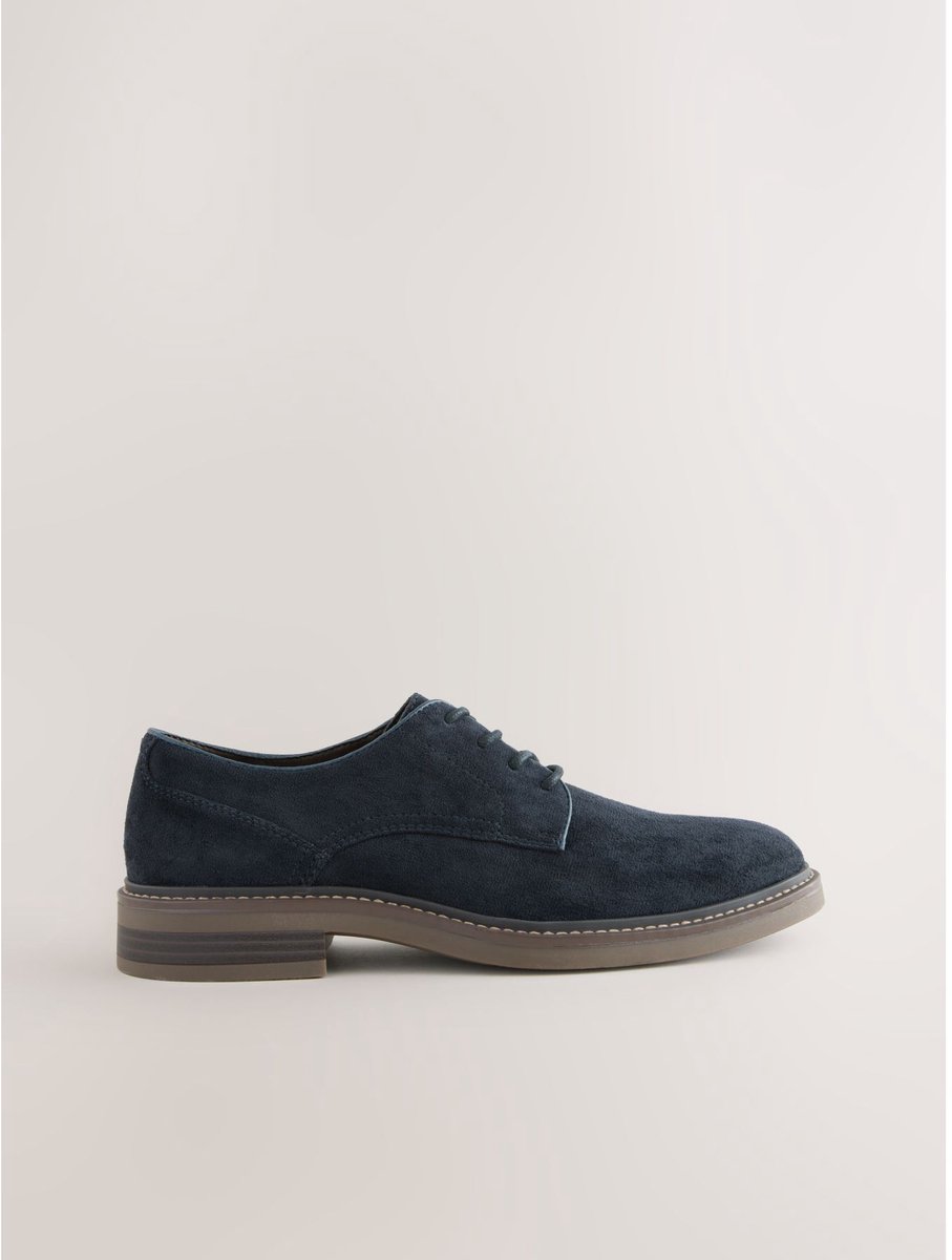Next - Heren - Derby-schoenen van imitatiesuède - Bruin