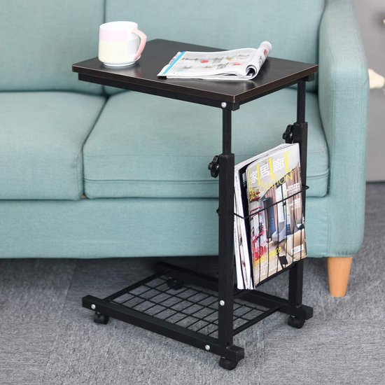 Verstelbare Bedtafel met Opbergruimte - Draagbaar Bureau voor Laptop en Lezen — afbeelding 3