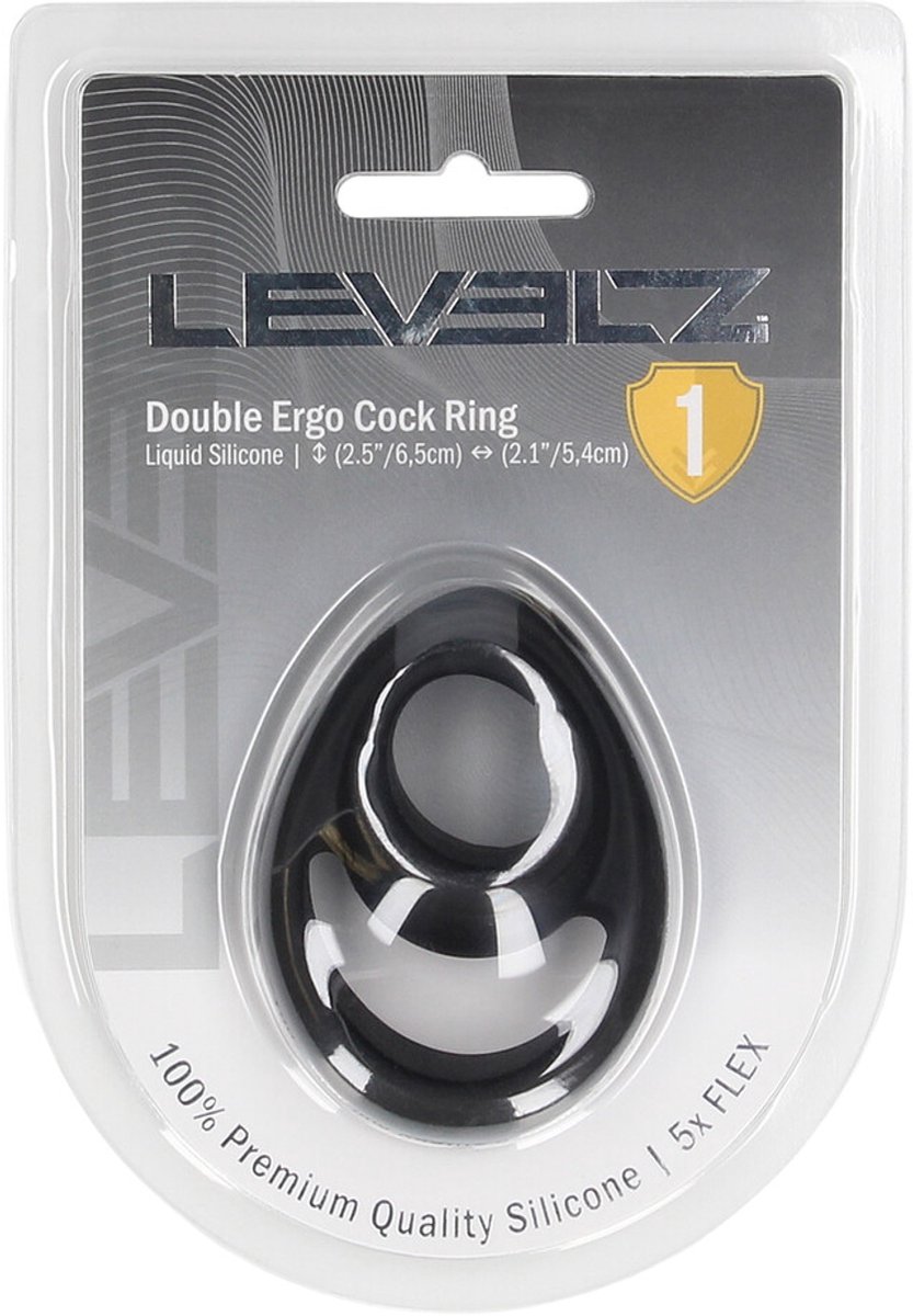 Double Ergo Silicone Cockring - Black