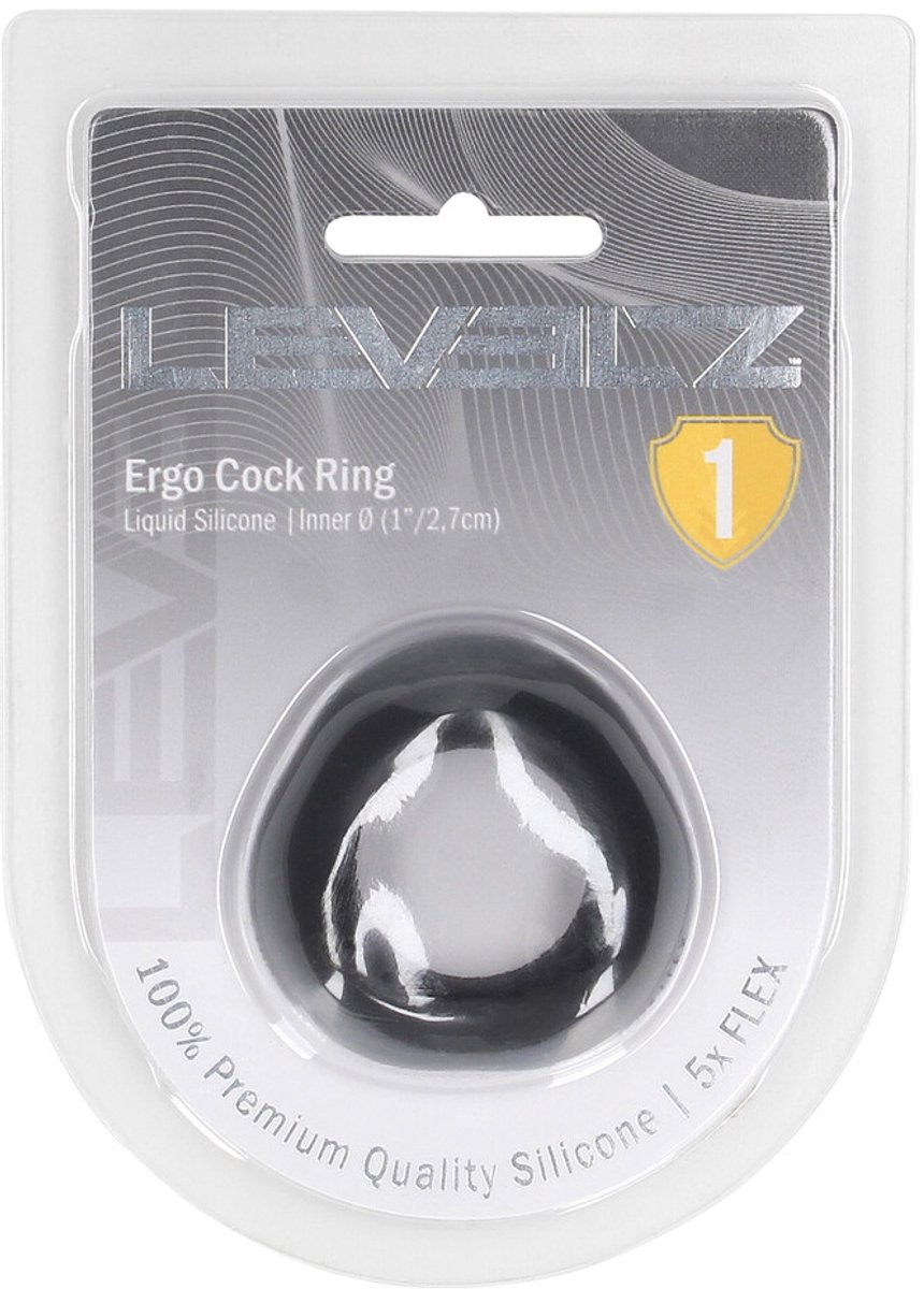 Ergo Liquid Silicone Cockring - Black