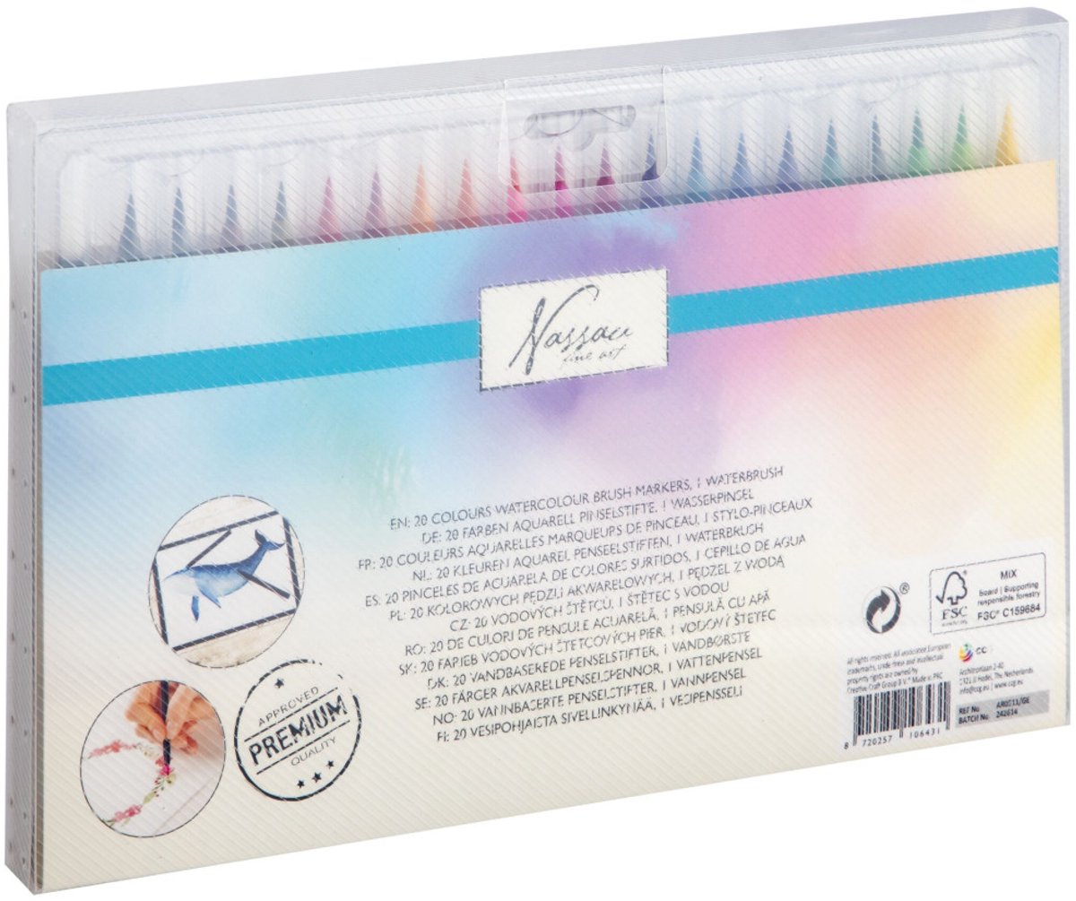 Brushpennen 20pcs - 1 waterbrush - Penseelstiften - Bullet journal - Handlettering set - Fineliners — afbeelding 13