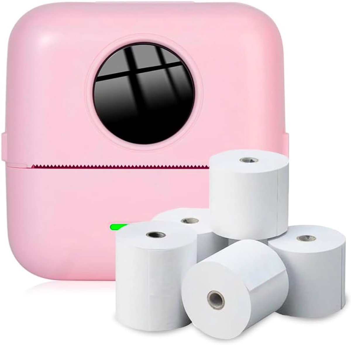 Draagbare Thermische Fotoprinter met 5 Papierrollen - Draadloos & Mobiel