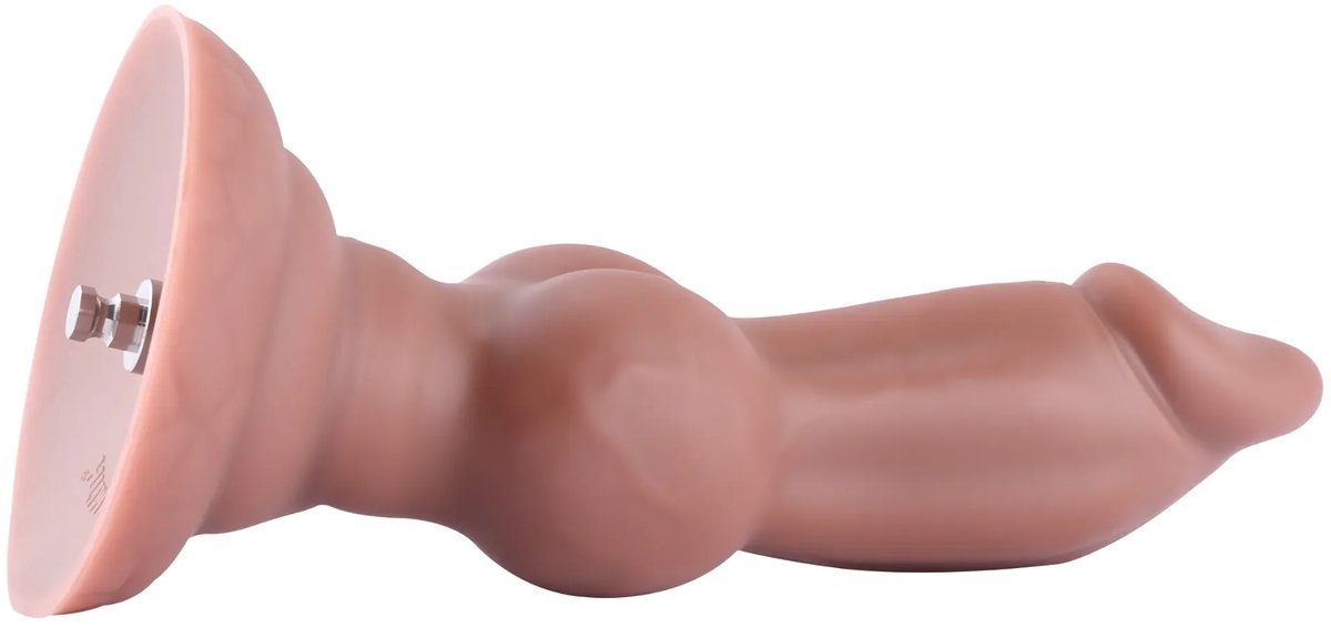 Hismith Realistische Dildo met Zuignap 20 cm – Siliconen Dildo met KlicLok – Bruin