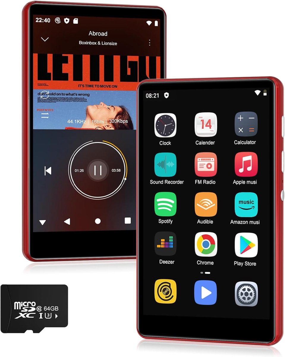 Draagbare MP3 Speler met 80GB Geheugen, Bluetooth en WiFi