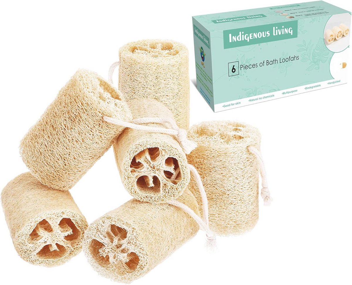Natuurlijke Exfoliërende Douche Spons - Luffa Lichaamsscrub Set voor Huidverzorging