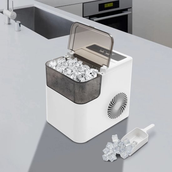 ACEP 165W ijsmachine - Ijsmachine - Wit - Voor 12kilo ijsblokjes - 165W - Ijsblokjesmakers - Zelfreinigend - 1.4L van Merkloos — afbeelding 3