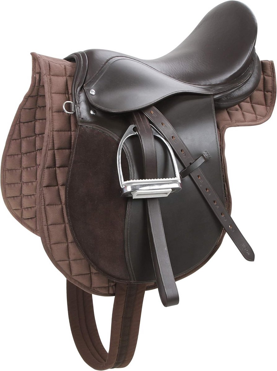 Complete Western Zadelset Bruin Compleet Inclusief Beugelriemen en Hoofdstel