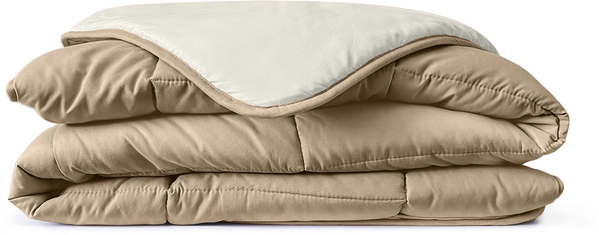 Eleganzzz Zomerdekbed zonder Overtrek 240x200 Brown - Dekbed zonder overtrek - Hoesloos dekbed - Eazy dekbed - Gekleurd dekbed - Zomerdekbed zonder Overtrek - Lits Jumeaux Dekbed - Dekbedden