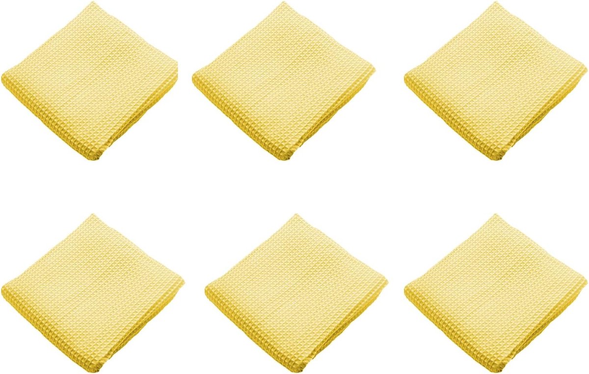 Wafelstructuur Keukendoeken Set van 6 - Zachte en Absorbente Microvezeldoeken