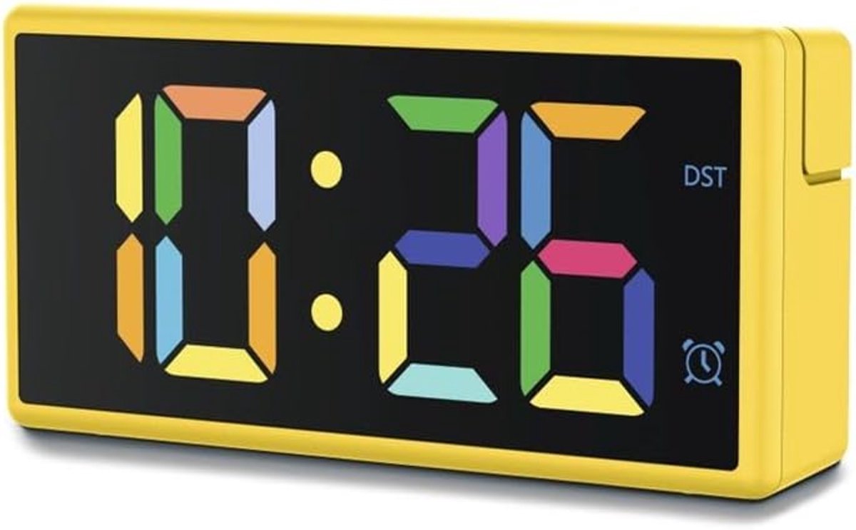 Digitale Wekker met USB-oplader en Meerkleurig Display