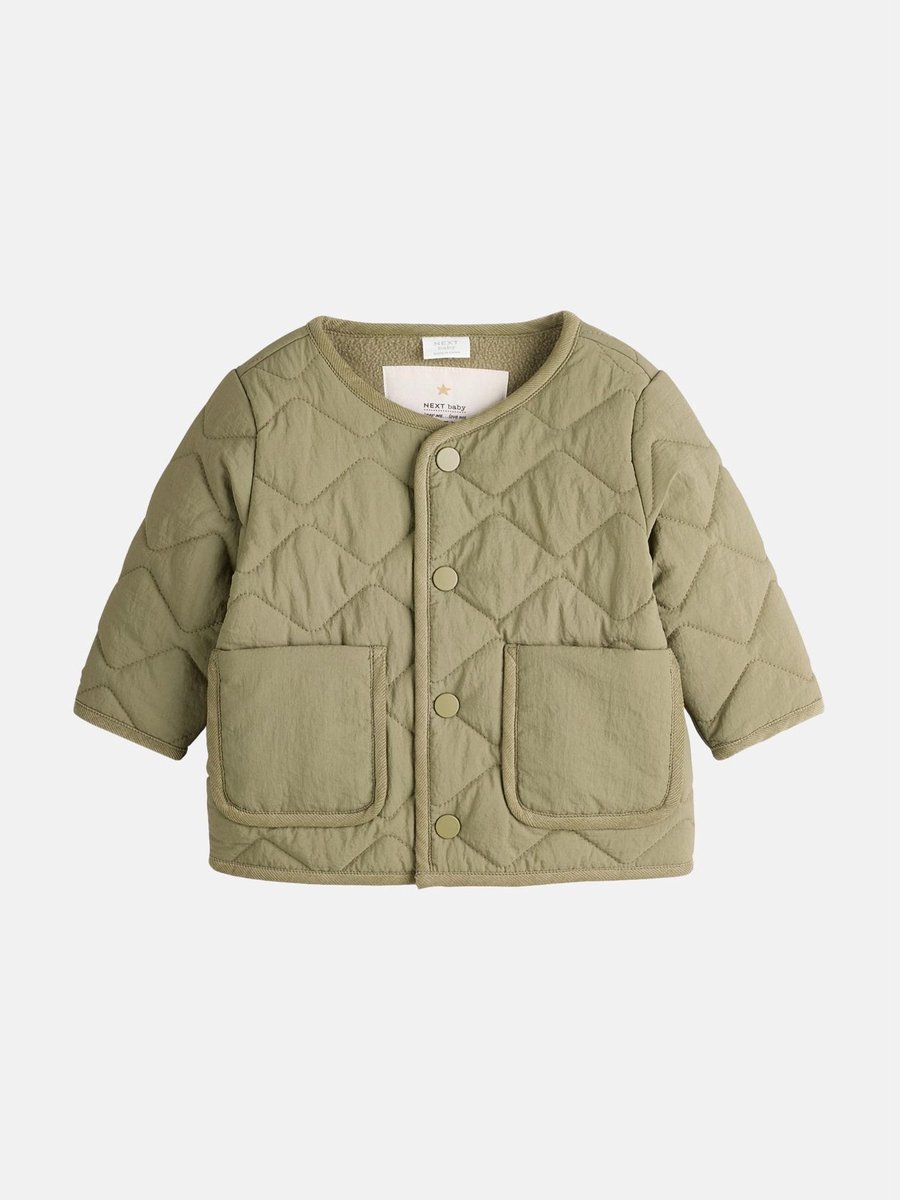 Next - Jongens - Nylon gewatteerd babyjasje - Groen