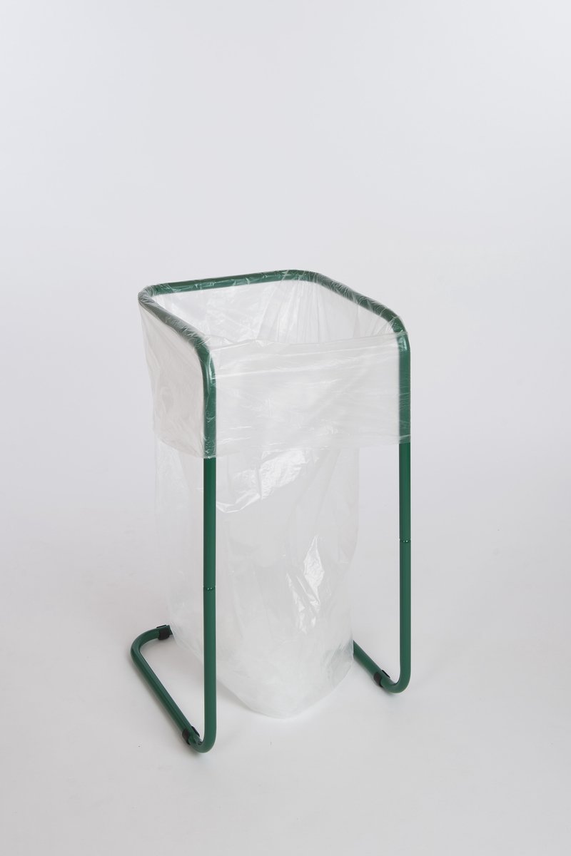 Knaphouder 300 liter - afvalzakhouder - groen gecoat