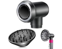 Geschikt voor Diffuser en Adapter voor Dyson Airwrap Styler, Upgrade Hair Dryer Attachments Accessoires Vervanging voor alle haartype1 hair diffuser en 1 adapter-Belle's product