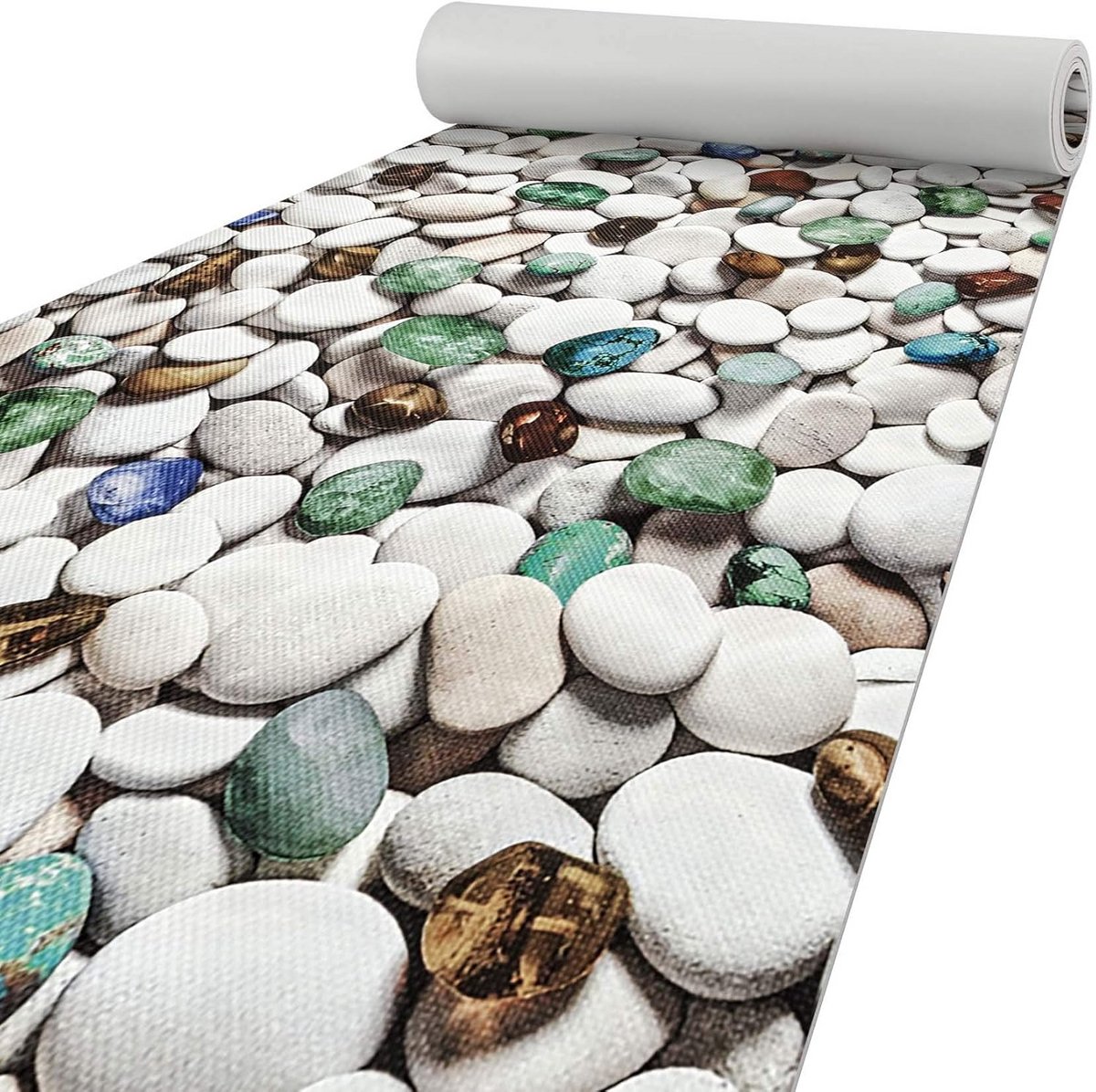 Afwasbare Keukenloper met Kiezellook - Antislip Vloerloper 200x50 cm
