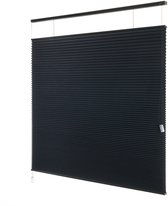Dutchblinds - Plisségordijnen - verduisterend - Zwart - 40 x 175 cm - Raamdecoratie op maat